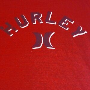 Men's Hurley Burgundy Tee with Logo - Size M